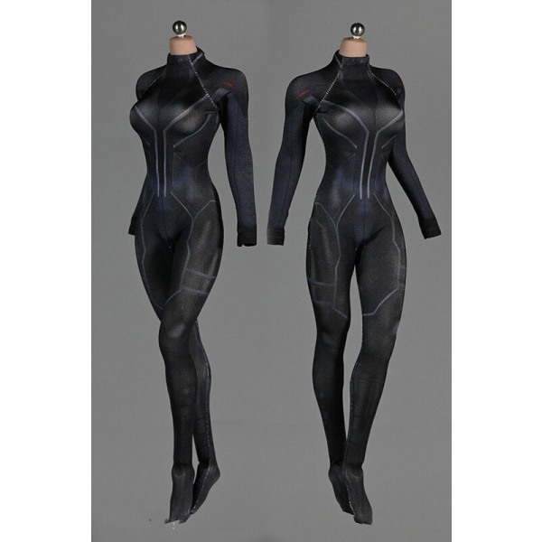 1/6 kvinnlig hög elastisk botten Stretch Amazing Spider Girl Tight Jumpsuit 3D printed Body Suit Battle Suit för 12\ 15