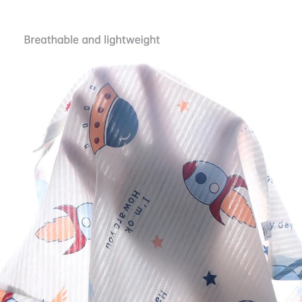 Populärt i SummCottonSafe Baby Barnkläder Set Söt tecknad kortärmad hem Set Sovkläder Mjuk Andas type2 4T
