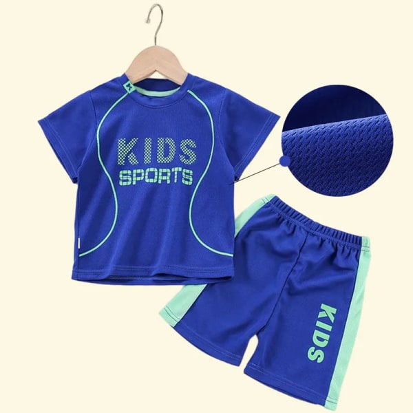 2st Barn Sport Barnset Snabbtorkande Sportkläder Basketkläder Andas sommartyg T-shirt Kläder Pojkar Flickor Shirt Set 8 6T