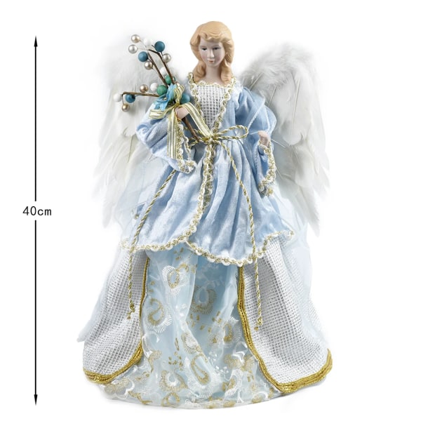 Stående trädtoppsfigur Ängel i klänning Hem Bord Dekoration Rumsdekor Staty Hemtillbehör Skrivbordsdekoration
