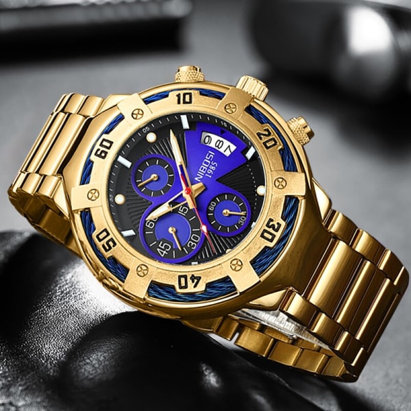 NIBOSI Watch för män Warterproof Big Sports Watch Toppmärke Lyxklocka Man Business Quartz Armbandsur Relogio Masculino 7