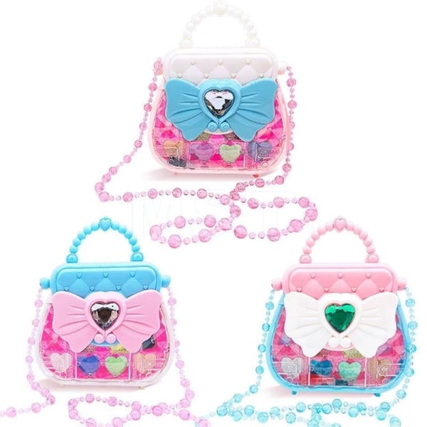 Mode Låtsas Lek Barn Rosa Smink Handväska Set Simulering Kosmetisk Frisör Leksaker För tjejer Klä upp Prinsess presenter Random Color