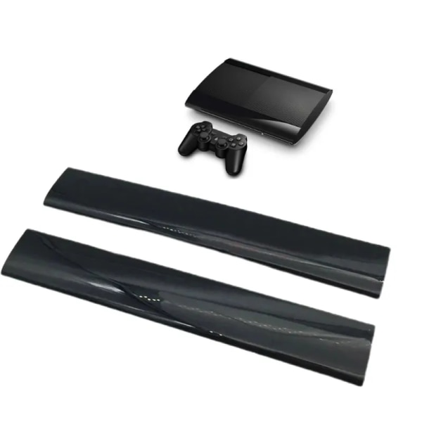 För PS3 SLIM 4000 Konsol Reparationsdel Svart cover Skal främre case Vänster Höger Frontpanel Panel