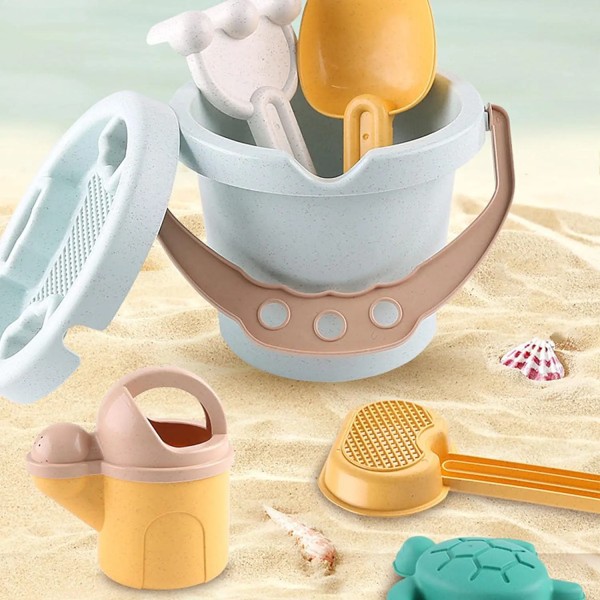 Strandsandleksaker | Slitstarkt baby , resesandleksaker för stranden, sandhink och spadar set med molds, sandlåda T