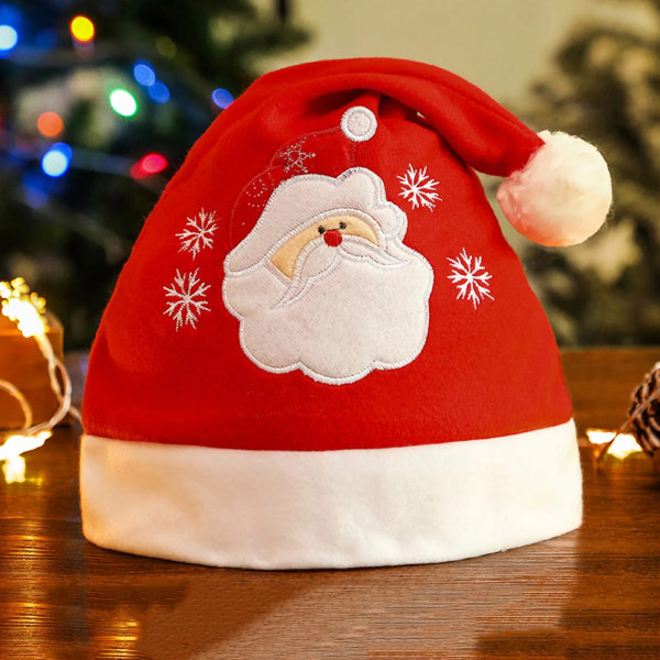 Mjuk tomtehatt Julmössa Cap Tomtekeps till julfest Jul Tecknad Djur Festklänning Semesterpresenter Plysch I