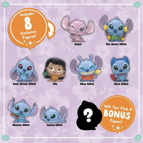 Disney Doorables Skurkar Stitch Mystery Blind Box Figurleksaker Modell Söta glasögon Docka Tecknad figur för barn Presenter