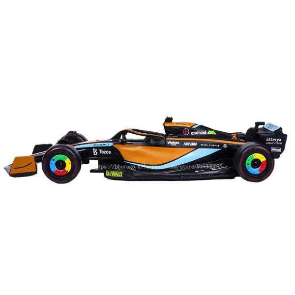 Lyxfordon i legering, 1:43, 2022 F1, McLaren, MCL36 #3, Daniel Ricciard #4, Ando Norris, formgjuten modell, leksak - Undertryck och leksaksfordon SF1000-16