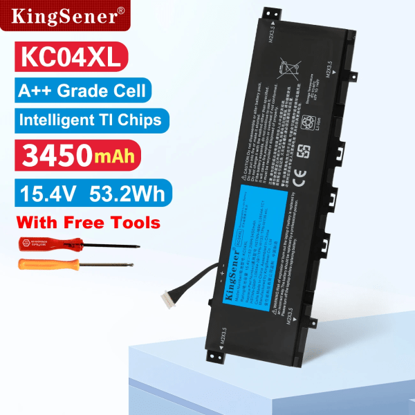 Laptopbatteri KC04XL 53,2Wh för HP Envy X360 13-AG 13M-AQ 13-AH 13-AQ0010TU 13-AH0010TX HSTNN-DB8P HSTNN-IB8K L08544-2B1 L08496-855