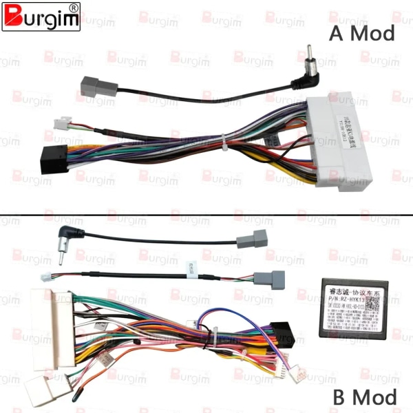 16PIN Android Radio Power Cord Cable För Hyundai i30 Elantra GT PD Tucson TL Cerato Forte 4 K3 BD Bilstereo Harness Wire Canbus only cable-A