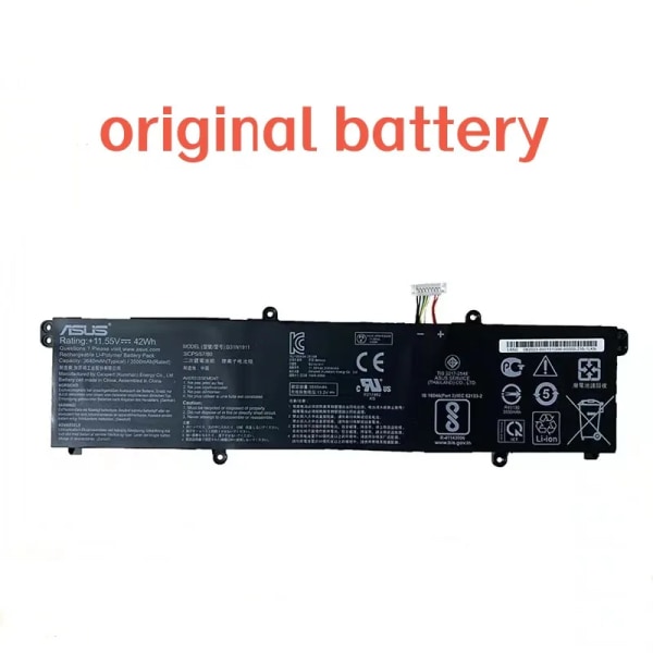 Laptopbatteri 100 % original 3640mAh för ASUS ADOL14FQC/14EQ/EA V4050F V4050E X421DA X421JQ B31N1911 C31N1911 original battery