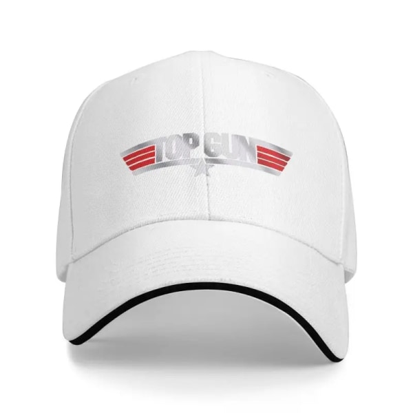 Mode Top Gun Basebollkeps Unisex Vuxen Amerikansk Film Justerbar Pappahatt för White