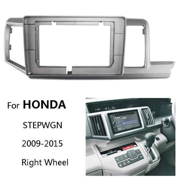 Förbättra ditt billjudsystem med Fascia Panel Kit för Honda Stepwgn 2009-2015 Komplett med Canbus Adapter och Audiokabel Only Fascia