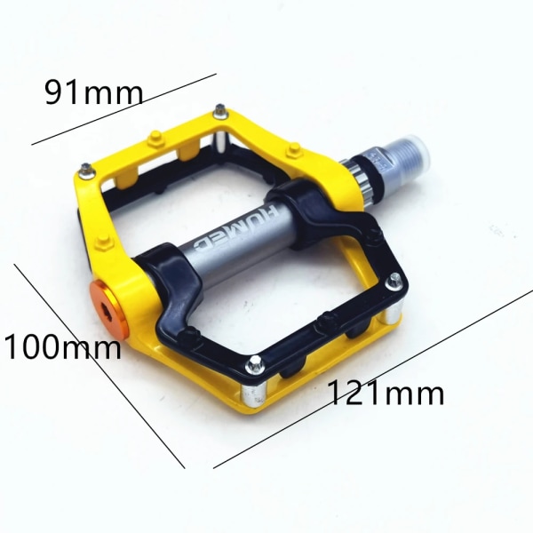 2021 nya cykelpedaler MTB BMX förseglade lagercykel CNC magnesiumlegering Road Mountain SPD-klotsar Ultralätt cykelpedaldelar black yellow