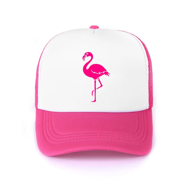 Mabel Dipper Baby Girls Mesh Kepsar Sommar utomhus Love Rose Röd baseballhatt Flamingo d
