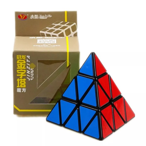YJ GuanLong 3x3x3 Pyramid Magic Cube Educational 3x3 Speed ​​Cube barnleksaker Black