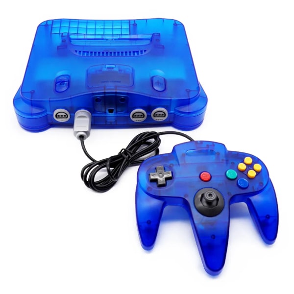 BitFunx Game Controller Joystick Gamepad Transparent skal för N64 spelkonsol TRN Purple