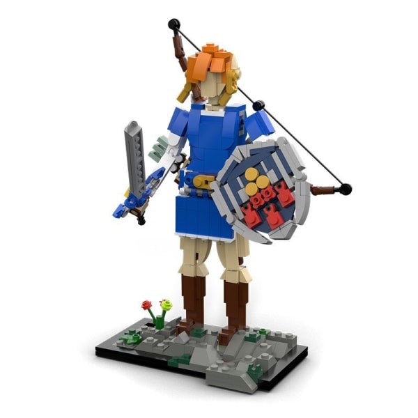 Buildmoc Zelda: Breath of the Wild Link Kass Bird Master Sword Keeper MOC Set Byggstenar Lekset Leksaker för Barn Barnpresenter Leksak 490PCS Link