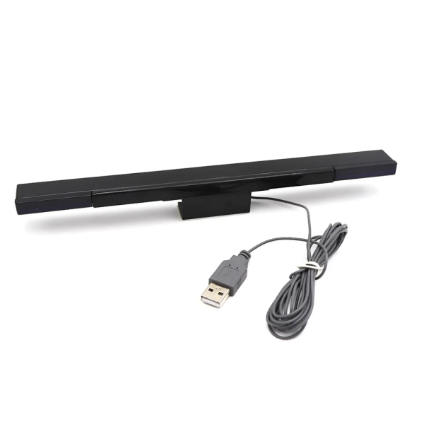 Ersättnings Wii Sensor Bar Trådbundna mottagare IR Signal Ray USB -kontakt för Nitendo Remote Game Tillbehör Black
