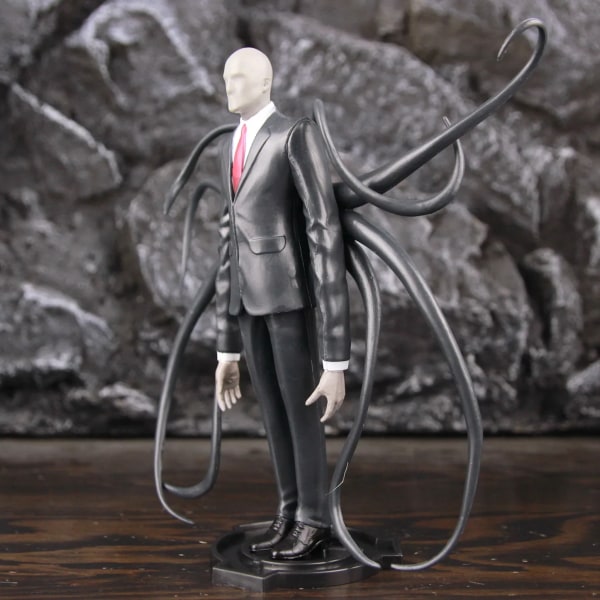 Slender Man 7" statyett Slenderman 18 cm figur Urban Legend Creepypasta Thriller SCP Foundation Skräckfiktion Anime Toys Doll