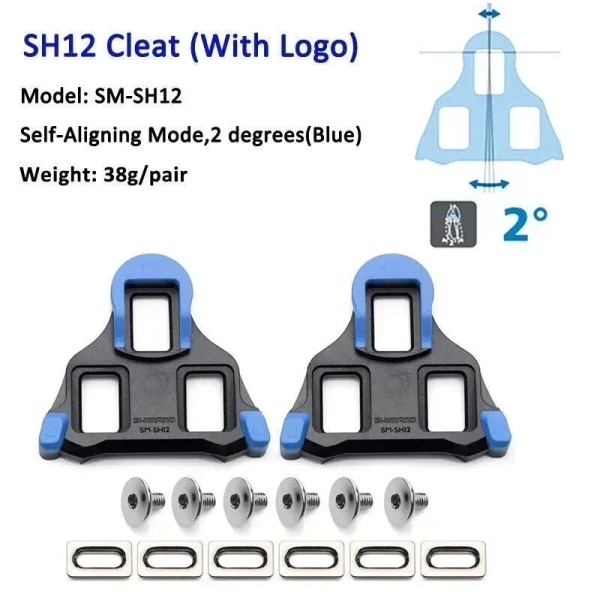 Shimano SM-SH11 klotsar för SPD-SL landsvägscykelpedaler 6-graders set SH11 SH10 SH12 landsvägscykelskor Delar SH10-0 Degree 4 Pair