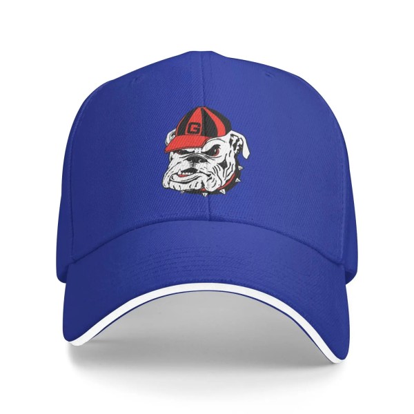 Georgia Bulldogs Logo unisex baseballkepsar Justerbar passande vintage denim Blue1