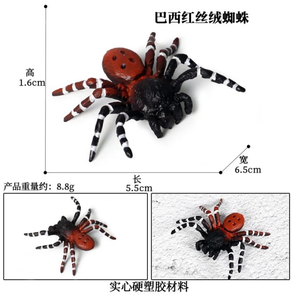 Simulerad insekt Djurfigur Modell Spindel Gräshoppa Fjäril Snigel Actionfigur Scen Dekoration Barn Samla leksaker Gåvor
