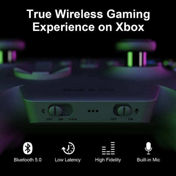 Skull & Co. AudioBox Bluetooth 5.0-kompatibel ljudsändare APTX LL-adapter för Xbox Series X/S Xbox One Elite 2-kontroll