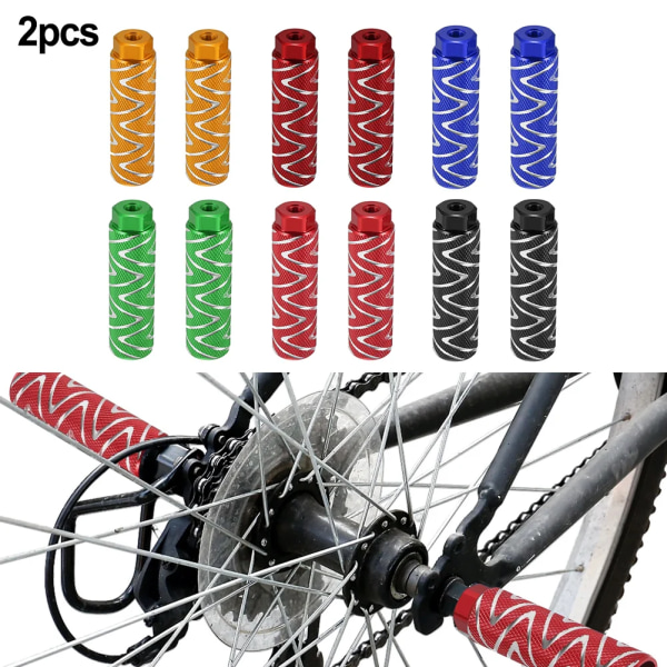 Polykrom paraxel bakre fotpinnar Fotpinnar Universal fotstöd i aluminiumlegering för BMX MTB Cykeltillbehör red