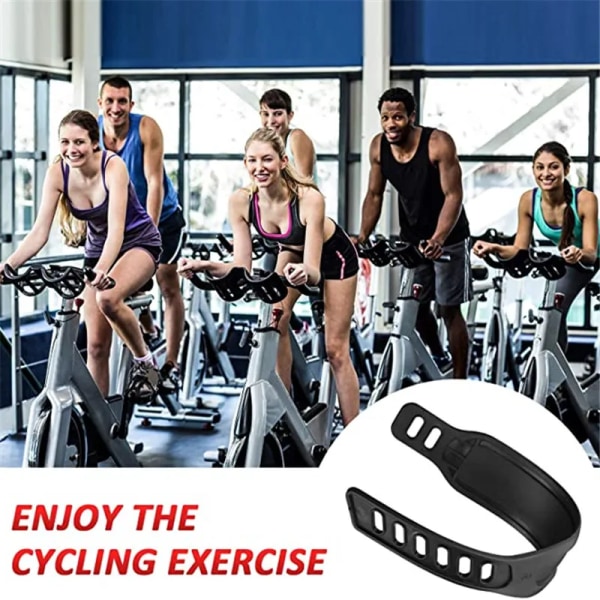 2/4 st motionscykelbälten Justerbar längd Cykelpedalremmar Generiska för mer stationär cykling Fixband Tape Fitness 2Pcs