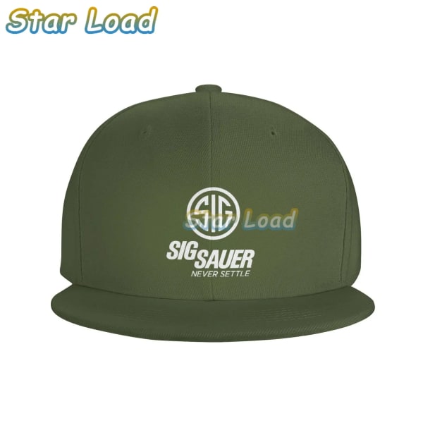 Sig Sauer Skjutvapen Never Settle Logo Retro Classic Rifle Pistol Gun Hunt Cap-21