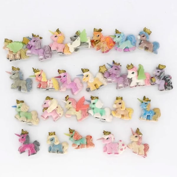 Flockning Little Pony Doll Filly Stars Collection Actionfigur Kawaii Skylia Witchy Butterfly Figurine Model Leksak Barn Presenter