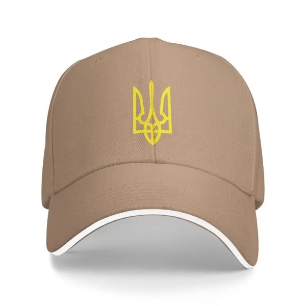 Modeflagga av ukrainsk unisex cap Vuxen justerbar pappa hatt män Khaki