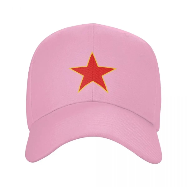 Punk Socialist Jugoslavia Star Baseball Cap Herr Dam Andas jugoslaviska flaggan Pink
