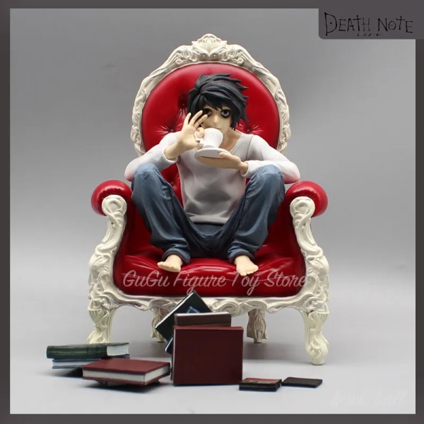 24cm GK Death Note L Lawliet Anime Figur Action Figur Watari & L Yagami Ljus Figurine Samlarobjekt Modell Docka Dekorationsleksak with retail box