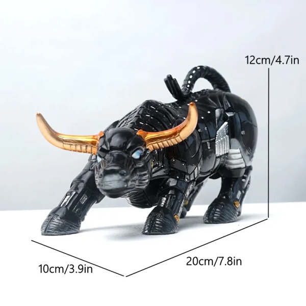 Vilead 20cm Miami Bull-modell Souvenirstaty Robot Skulptur Kontorsbord Heminredning Mynt Badge Wall Street OX Bitcoin