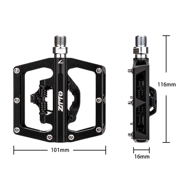 ZTTO MTB mountainbike säkraste clipless pedal självlåsande XC med klossar klick kompatibel med M8000 EH500 tätat lager PD20-XC-Silver