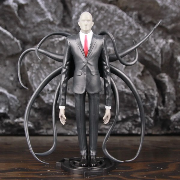Slender Man 7" statyett Slenderman 18 cm figur Urban Legend Creepypasta Thriller SCP Foundation Skräckfiktion Anime Toys Doll