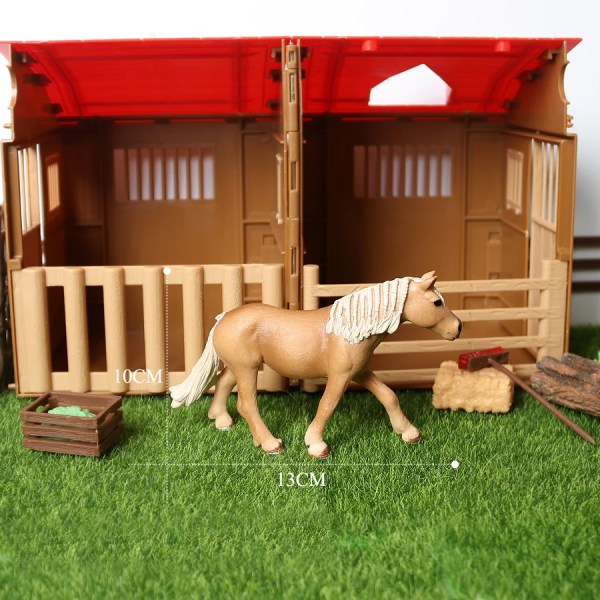 Realistiska hästfigurer av plast Vildhäst Arabian Hanoverian Pinto Sto och hingst Detaljerad miniatyrhästleksakstårta