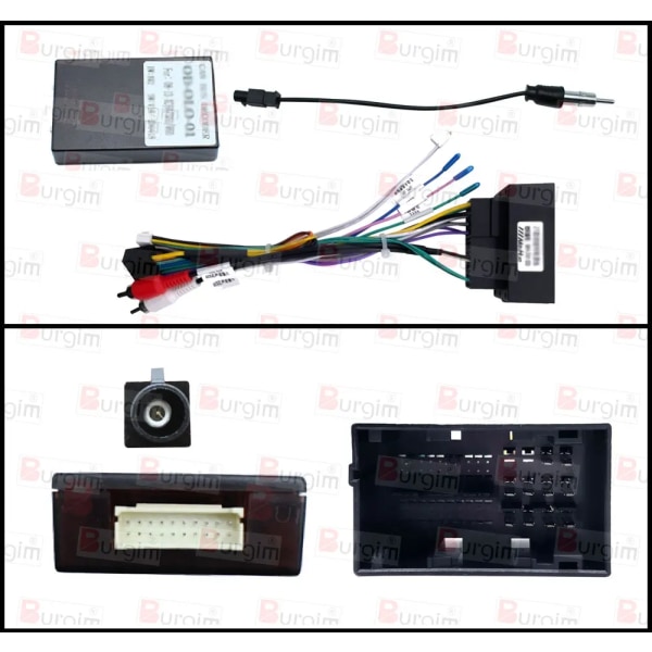 Bilradio Fascia Ram för Iveco Daily 2014-2022 9 tum 2DIN Stereo Panel Kabelstam Ström Adapter Canbus Dekoder Only cable-A