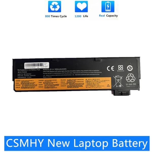Laptopbatteri CSMHY Nytt oem 61 för Lenovo ThinkPad T470 T480 T570 T580 P51S P52S01AV423 01AV424 01AV425 01AV426 01AV42701AV428