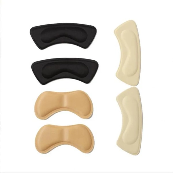 Skor Innersulor Anti-Slip Sticky Tyg Kudddynor Fotvårdsverktyg Skydd för ryggklackar Gnugga hälskor Inläggssulor black 2