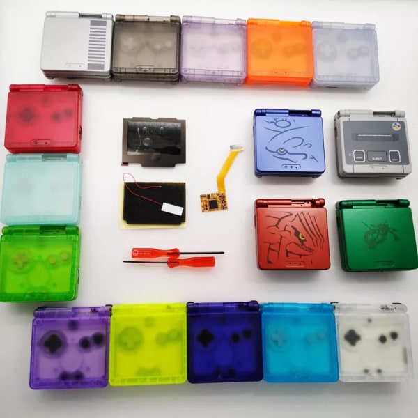 För GBA SP LCD-skärm för Nintend Gameboy advance GBA SP IPS LCD-bakgrundsbelysning Skärm Hög ljusstyrka Laminerad Display LCD set GITD clear Green