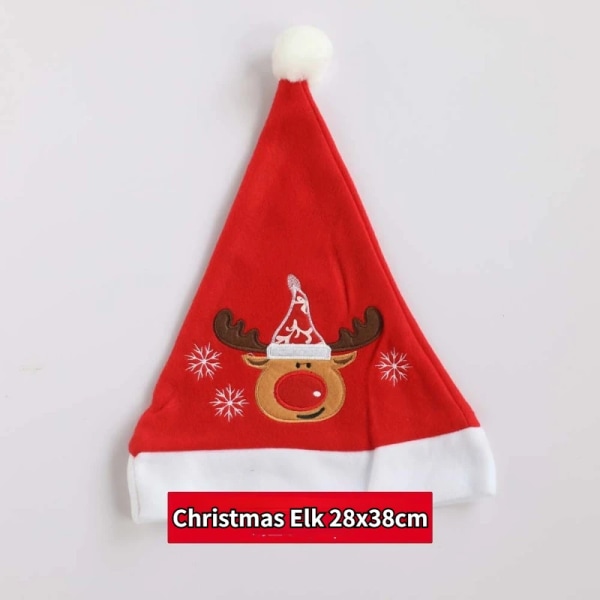 Jul Barns långa korta plyschhatt Vuxen Festdekoration Non Woven hatt Julhatt Navidad Hattar Christmas Elk