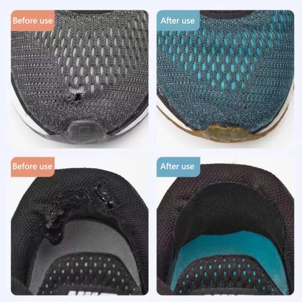 Shoe Patch Vamp Repair Sticker Subvention Sticky Shoes Insoles Hälskydd hälhål reparation Fodrad anti-slitage hälfotvårdsverktyg Black A