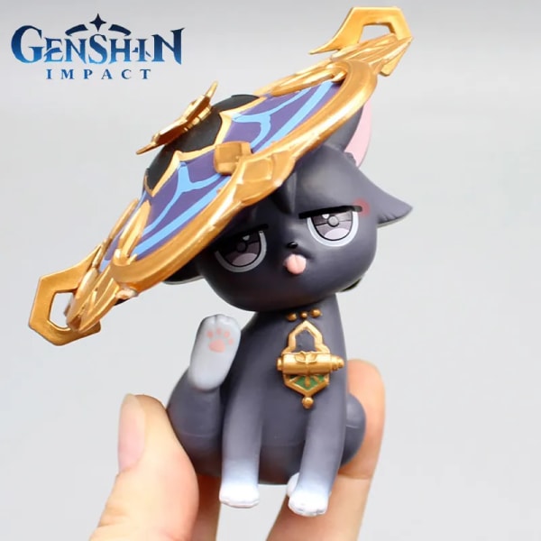Spel Genshin Impact Zhongli Keqing Miko Söt Wanderer Yae Cats Figur Anime Gk Action Figurine Pvc Staty Modell Docka Leksak Present with Box