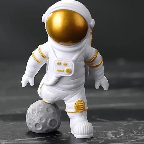 Harts Astronautfigur Staty Staty Rymdman Skulptur Pedagogisk leksak Skrivbord Heminredning Astronautmodell För barn Present