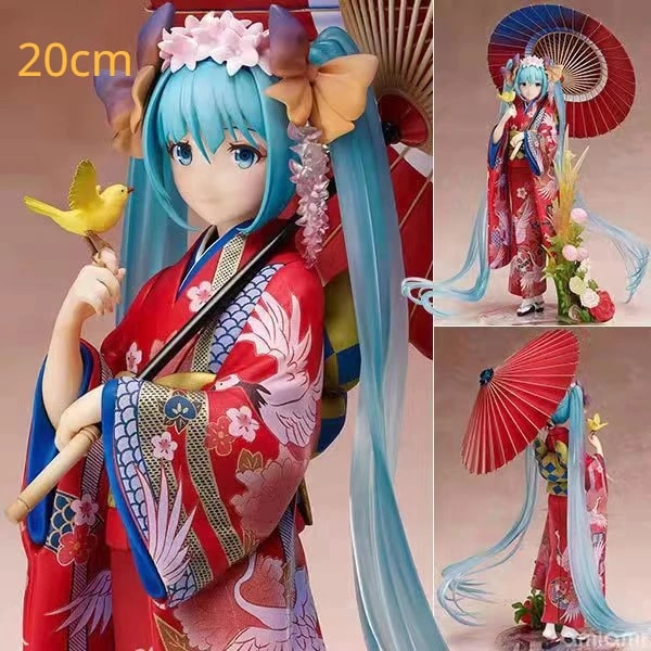 Ny hatsune miku Hatsune Anime Figurer Samla Summer Bikini Sweet Girl PVC Action Figurer Glow Dancer Model Leksaker