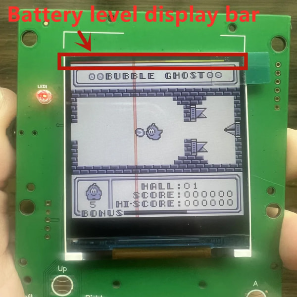 2,6 tum DMG GB LCD med hög ljusstyrka och nytt skal för Gameboy GB, GB IPS LCD-skärm. Enkel installation, plug and play 2.6 GB Black