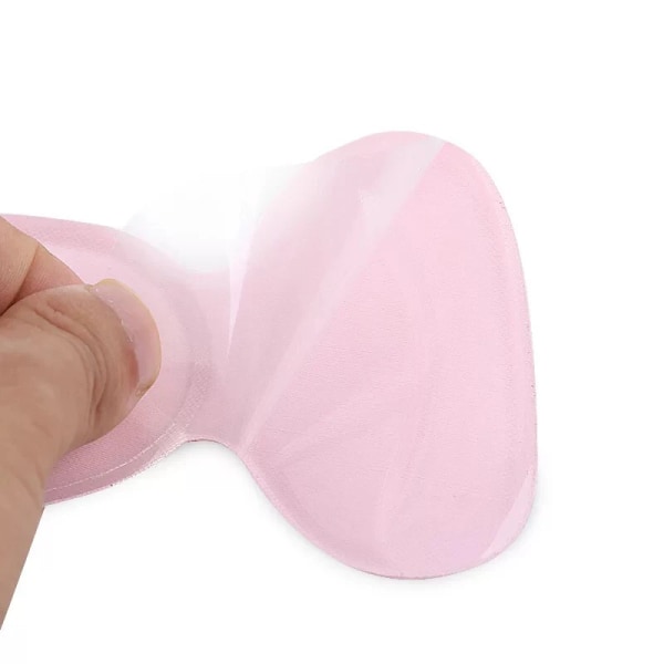 1Par Gel Silikon skoinsatser T-Shape Grips hälkuddar för skor Inläggssulor Fot Hälskyddsdynor presenter för kvinnor Lycra pink