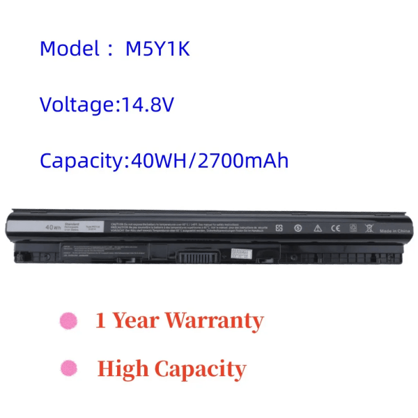 Laptopbatteri M5Y1K för Dell Inspiron 14 15 17 5000 3000 Series 3451 5451 15 3567 5555 5756 GXVJ3 453-BBBQ HD4J0 17 5756 3458 2010-2016 Year
